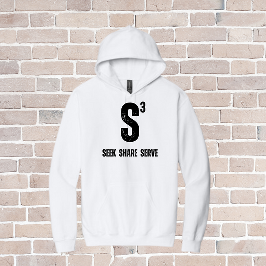 Seek Share Serve Hoodie - Bethany logo on sleeve