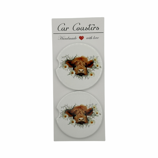 Cow Car Coaster | Set of 2