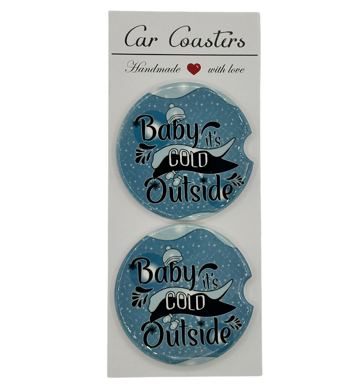 Baby It's Cold Outside Car Coasters | Set of 2