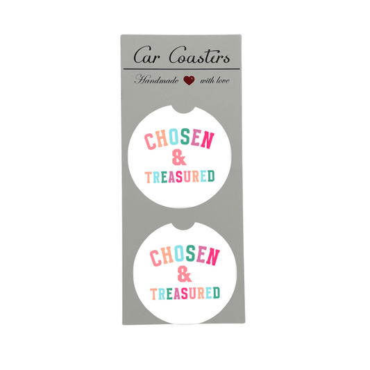 Chosen & Treasured Car Coaster | Set of 2