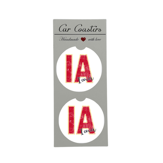 IA - Red and Yellow Car Coaster | Set of 2